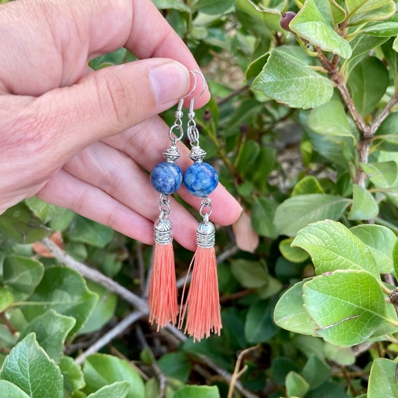 Lapis lazuli earrings - Picture 5 of 6